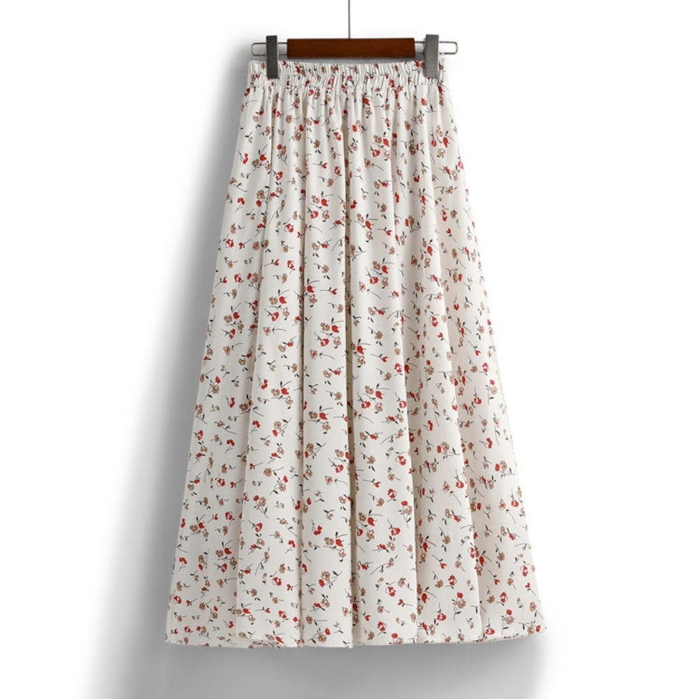 French Floral Midi Skirt